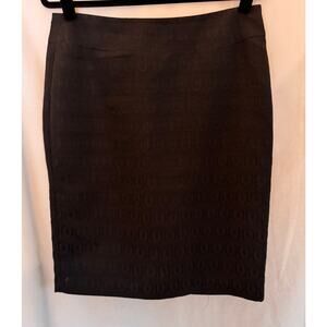 Cynthia Rowley Black Textured Woman's Skirt Size 8 Embossed